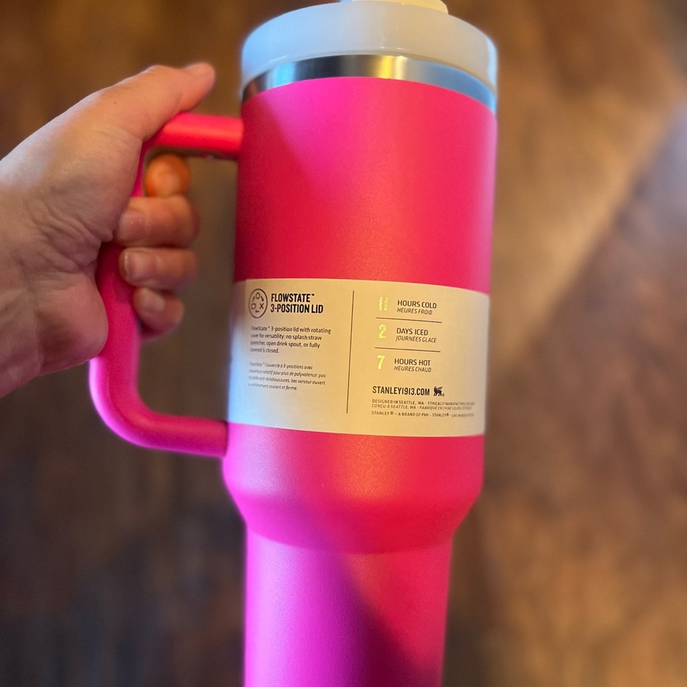 Stanley Flowstate Tumbler in Bright Pink - Picture 4 of 5